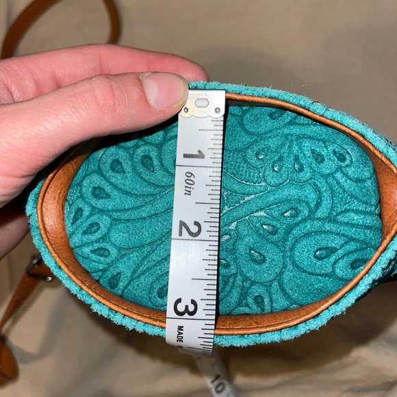 Urban Outfitters turquoise leather suede satchel - Picture 6 of 15